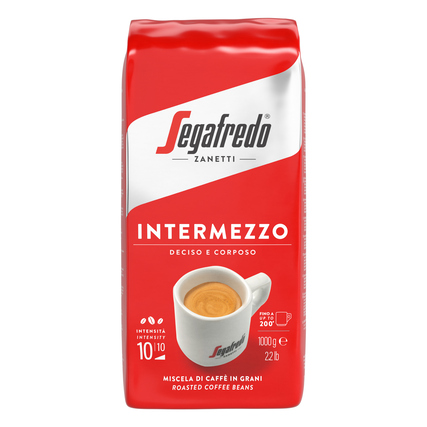 Segafredo Zanetti Kaffee Intermezzo 60 % Arabica, 40 % Robusta ganze Bohne 1.000 g/Pack.