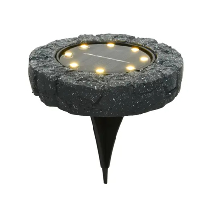 LUMINEO Solarleuchte Gartenstecker 10,8 x 2,3 cm (Ø x H) Polyresin grau