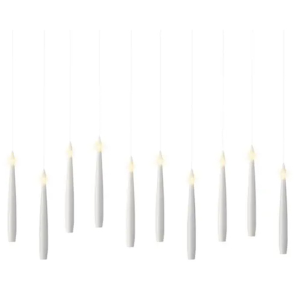 LUMINEO LED Kerze 1,5 x 15 cm (Ø x H) 80h Kunststoff weiß 10 St./Pack.