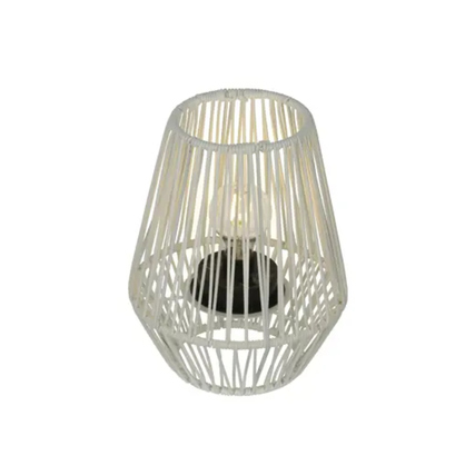 LUMINEO Solarleuchte 20 x 25 cm (Ø x H) Weide/Plastik/Metall weiß