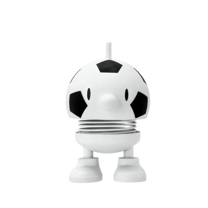 Dekorationsfigur in Form eines Fußballspielers mit einem Springmechanismus.