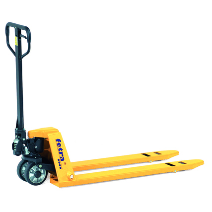 fetra Hubwagen 54 x 5,5-17,5 x 154 cm (B x H x T) 2.000kg Stahl gelb/schwarz