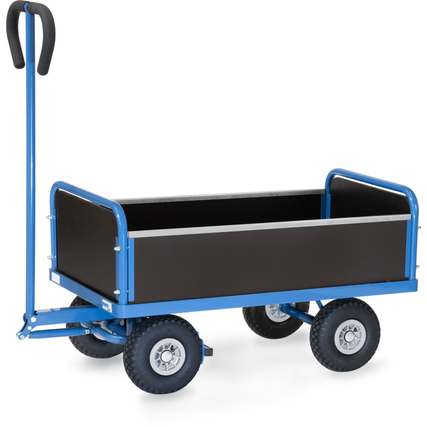 fetra Handwagen 60,9 x 119,2 x 127,2 cm (B x H x T) 500kg Stahl, pulverbeschichtet/Sperrholz blau/schwarz