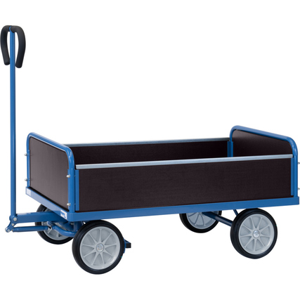 fetra Handwagen 70,9 x 119,2 x 147,2 cm (B x H x L) 500kg Stahl, pulverbeschichtet/Sperrholz blau/schwarz