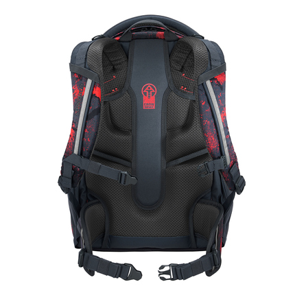Ergonomisch gestalteter Schulrucksack mit gepolstertem Rücken und verstellbaren Schulterträgern.