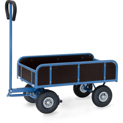 fetra Handwagen 60 x 118,5 x 120,4 cm (B x H x L) 400kg Stahl, pulverbeschichtet/Sperrholz blau