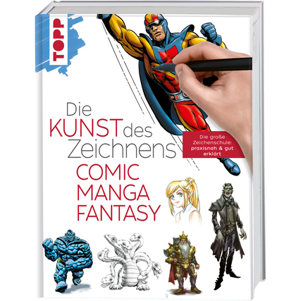 Zeichenbuch mit Anleitungen zum Zeichnen von Comic-, Manga-, Fantasy- und Sci-Fi-Figuren.