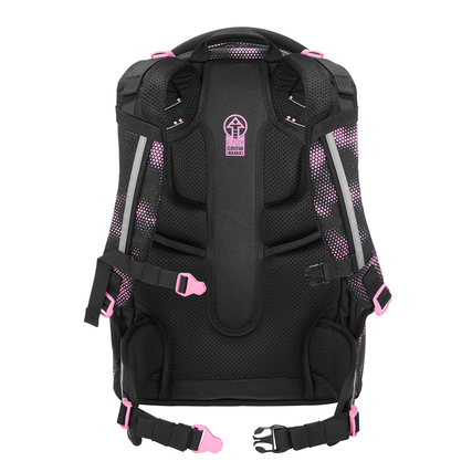 Schulrucksack MATE von COOCAZOO in Pink mit ergonomischem Rückenpolster und verstellbaren Gurten.