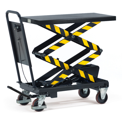 fetra Hubtischwagen 52 x 44-157,5 x 127,5 cm (B x H x T) Maße der Ladefläche: 52 x 101 cm (B x L) 500kg Stahl anthrazitgrau