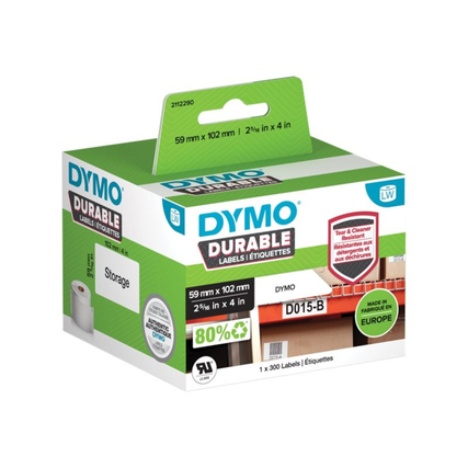 DYMO® Hochleistungsetikett Original LW 59 x 102 mm (B x H) Polypropylen weiß 300 Etik./Rl. 300 Etik./Pack.