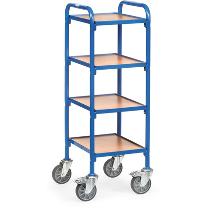 fetra Beistellwagen 51,3 x 113 x 43 cm (B x H x L) 4 Etagen Holzwerkstoffplatte buche