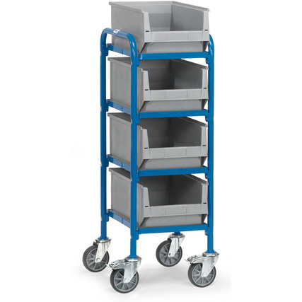 fetra Beistellwagen 51,3 x 125 x 43 cm (B x H x L) 4 Etagen Holzwerkstoffplatte buche