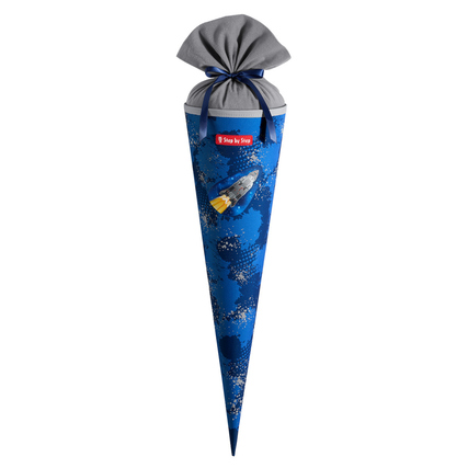 Step by Step Schultüte 18 x 70 x 18 cm (B x H x T) Rocket Novo Polyester, 100 % recycelt blau