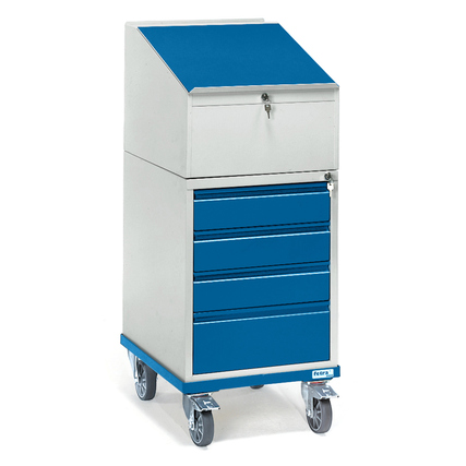 fetra Stehpult lichtgrau/blau blau