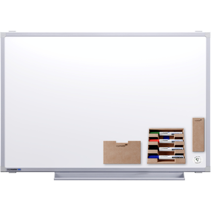 Legamaster Whiteboard PROFESSIONAL Maße der Oberfläche: 90 x 60 cm (B x H) Tafel magnethaftend nicht beidseitig beschreibbar inkl. 4 x Whiteboardmarker TZ1 (schwarz, blau, rot, grün), je 1 x Markerhalter, Tafellöscher, Zubehörhalter, 3 x Magnete Stahl