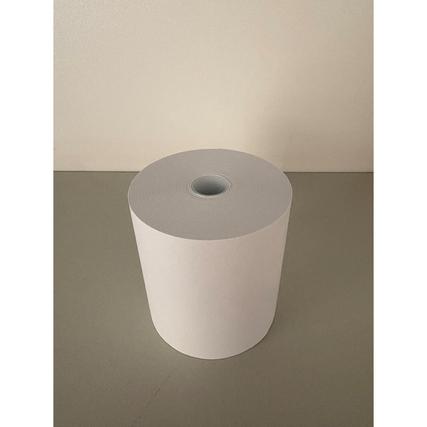 Weiße Additionsrolle mit einem Durchmesser von 70 mm und einer Länge von 40 m.