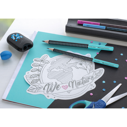 Faber-Castell Bleistift Jumbo Grip Two Tone HB schwarz/türkis Produktbild pa_ohnedeko_2 XL