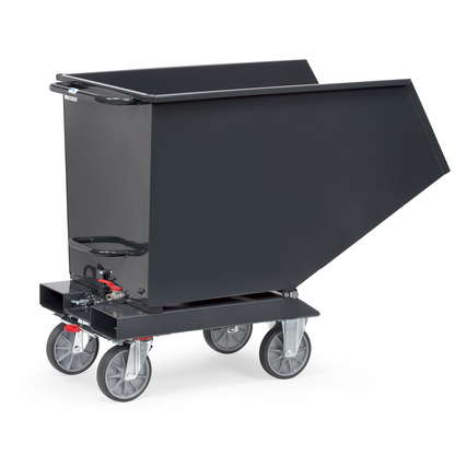 fetra Muldenkipper GREY EDITION 73 x 107,2 x 137,4 cm (B x H x L) 750kg 450l Stahl anthrazitgrau
