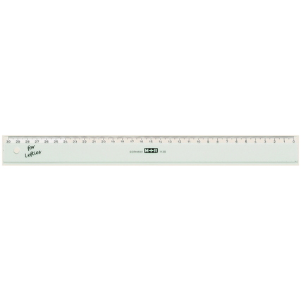 M+R Lineal For Lefties 16cm Kunststoff glasklar