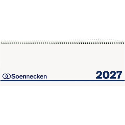 Soennecken Querkalender 2027 1 Woche/1 Seite Karton weiß