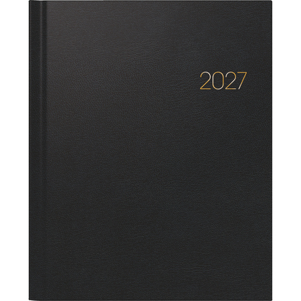 BRUNNEN Buchkalender Manager Wt 7 - weektimer® 2027 21 x 26 cm (B x H) 1 Woche/2 Seiten Balacron schwarz