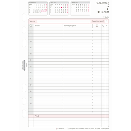Chronoplan Einlage Kalender DIN A5 2027 Produktbild pa_produktabbildung_3 XL
