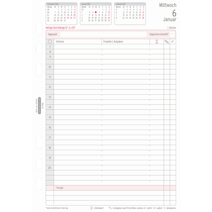 Chronoplan Einlage Kalender DIN A5 2027 Produktbild pa_produktabbildung_4 XL