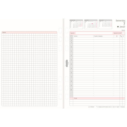 Chronoplan Einlage Kalender DIN A5 2027 Produktbild pa_produktabbildung_2 XL