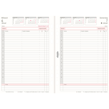 Chronoplan Einlage Kalender DIN A5 2027 Produktbild pa_produktabbildung_2 XL