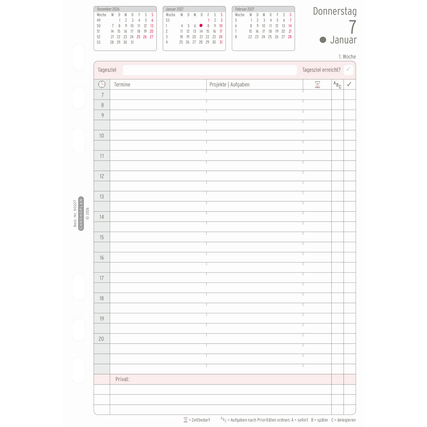 Chronoplan Einlage Kalender DIN A5 2027 Produktbild pa_produktabbildung_3 XL