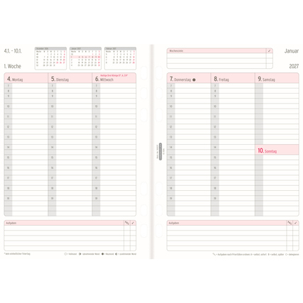 Chronoplan Einlage Kalender DIN A5 2027 Produktbild pa_produktabbildung_2 XL