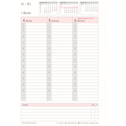 Chronoplan Einlage Kalender DIN A5 2027 Produktbild pa_produktabbildung_4 XL