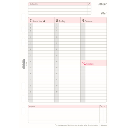 Chronoplan Einlage Kalender DIN A5 2027 Produktbild pa_produktabbildung_3 XL