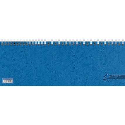 Glocken Querkalender 2027 1 Woche/2 Seiten Karton blau