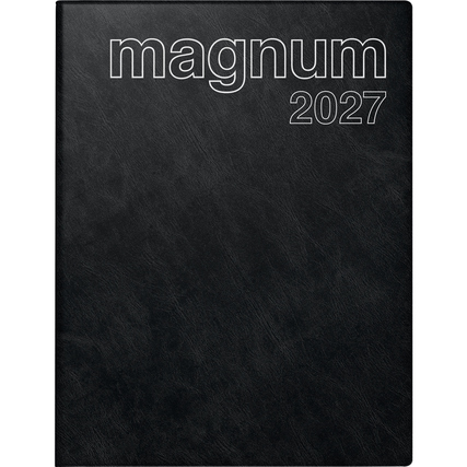 rido/idé Buchkalender magnum 2027 18,3 x 24 cm (B x H) 1 Woche/2 Seiten Kunststoff schwarz