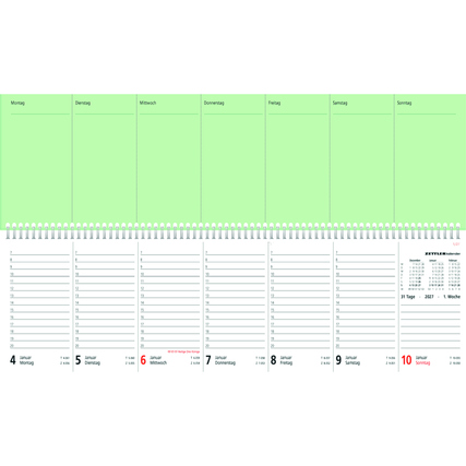 ZETTLER Querkalender PERFO XL 2027 Produktbild pa_produktabbildung_2 XL