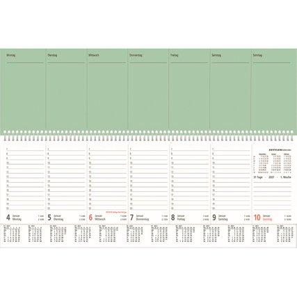 ZETTLER Querkalender PERFO XL 2027 Produktbild pa_produktabbildung_2 XL