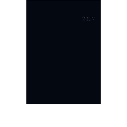 ZETTLER Buchkalender 2027 14,6 x 21 cm (B x H) 1 Woche/2 Seiten Kunststoff, wattiert schwarz