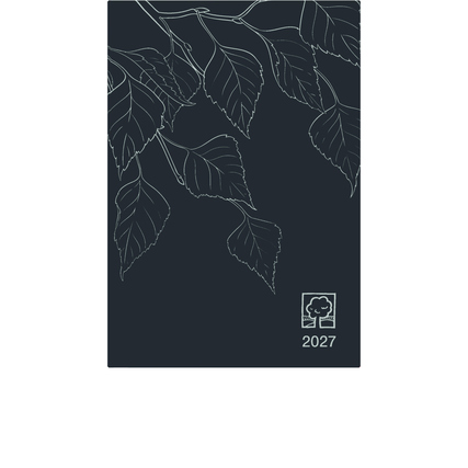 ZETTLER Buchkalender Natura 2027 14,5 x 21 cm (B x H) 1 Tag/1 Seite Karton anthrazit