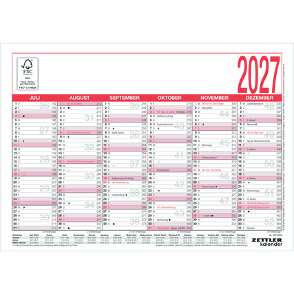 ZETTLER Tafelkalender 907 2027 Produktbild pa_produktabbildung_2 XL
