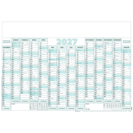 ZETTLER Plakatkalender 2027 100 x 70 cm (B x H) 14 Monate/1 Seite Karton 5 St./Pack.