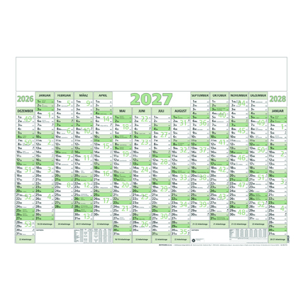 ZETTLER Plakatkalender Natura 2027 88 x 63 cm (B x H) 14 Monate/1 Seite Karton, 100 % recycelt 5 St./Pack.