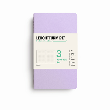 LEUCHTTURM 1917 Notizbuch Jottbook pur 3 St./Pack. *DIN A6* *punktkariert (dotted)* lilac Produktbild pa_produktabbildung_2 XL