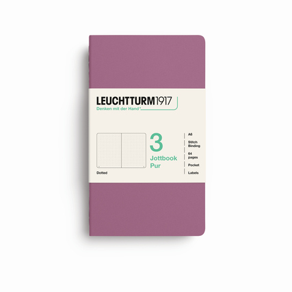 LEUCHTTURM 1917 Notizbuch Jottbook pur 3 St./Pack. DIN A6 punktkariert (dotted) dusty rose Produktbild pa_produktabbildung_2 XL
