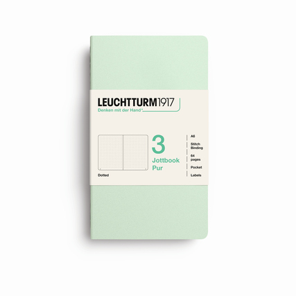 LEUCHTTURM 1917 Notizbuch Jottbook pur 3 St./Pack. DIN A6 punktkariert (dotted) mint green Produktbild pa_produktabbildung_2 XL
