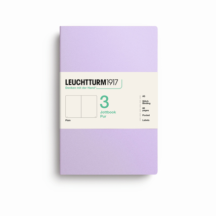 LEUCHTTURM 1917 Notizbuch Jottbook pur 3 St./Pack. *DIN A5* *blanko* lilac Produktbild pa_produktabbildung_2 XL