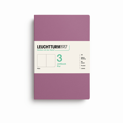 LEUCHTTURM 1917 Notizbuch Jottbook pur 3 St./Pack. *DIN A5* *blanko* dusty rose Produktbild pa_produktabbildung_2 XL