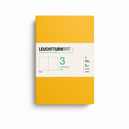 LEUCHTTURM 1917 Notizbuch Jottbook pur 3 St./Pack. DIN A5 blanko sunflower Produktbild pa_produktabbildung_2 XL