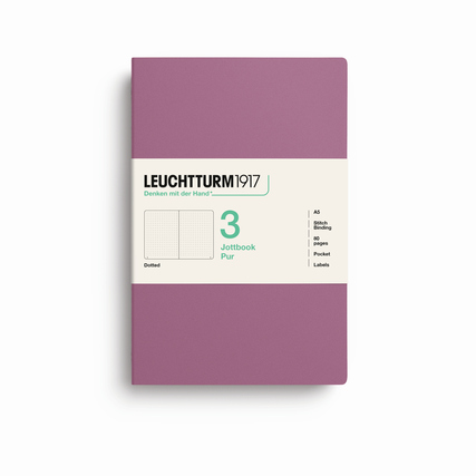 LEUCHTTURM 1917 Notizbuch Jottbook pur 3 St./Pack. DIN A5 punktkariert (dotted) dusty rose Produktbild pa_produktabbildung_2 XL