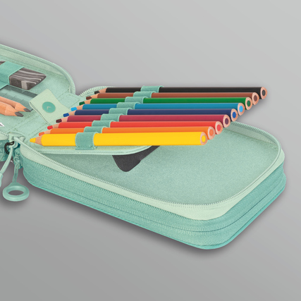 BRUNNEN Federmäppchen s'maepp Colour Code 3 Reißverschlüsse mint Produktbild pa_produktabbildung_4 XL